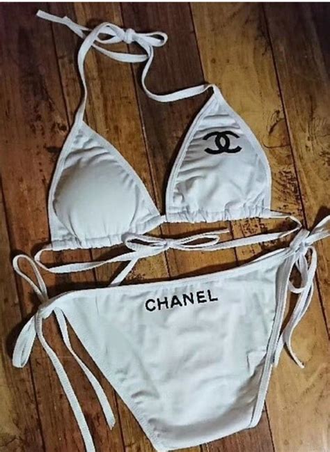 chanel bikini bottoms|Chanel graphic swimwear.